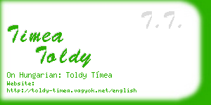 timea toldy business card