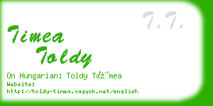 timea toldy business card